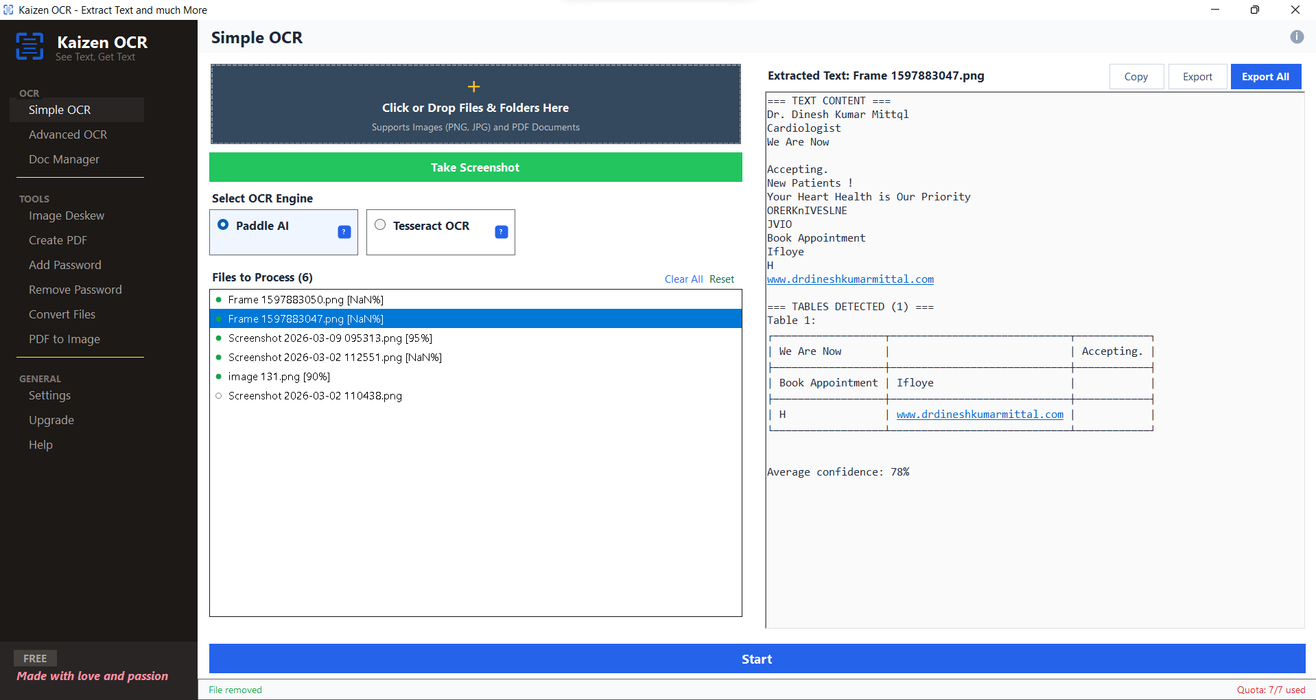 Simple OCR Interface