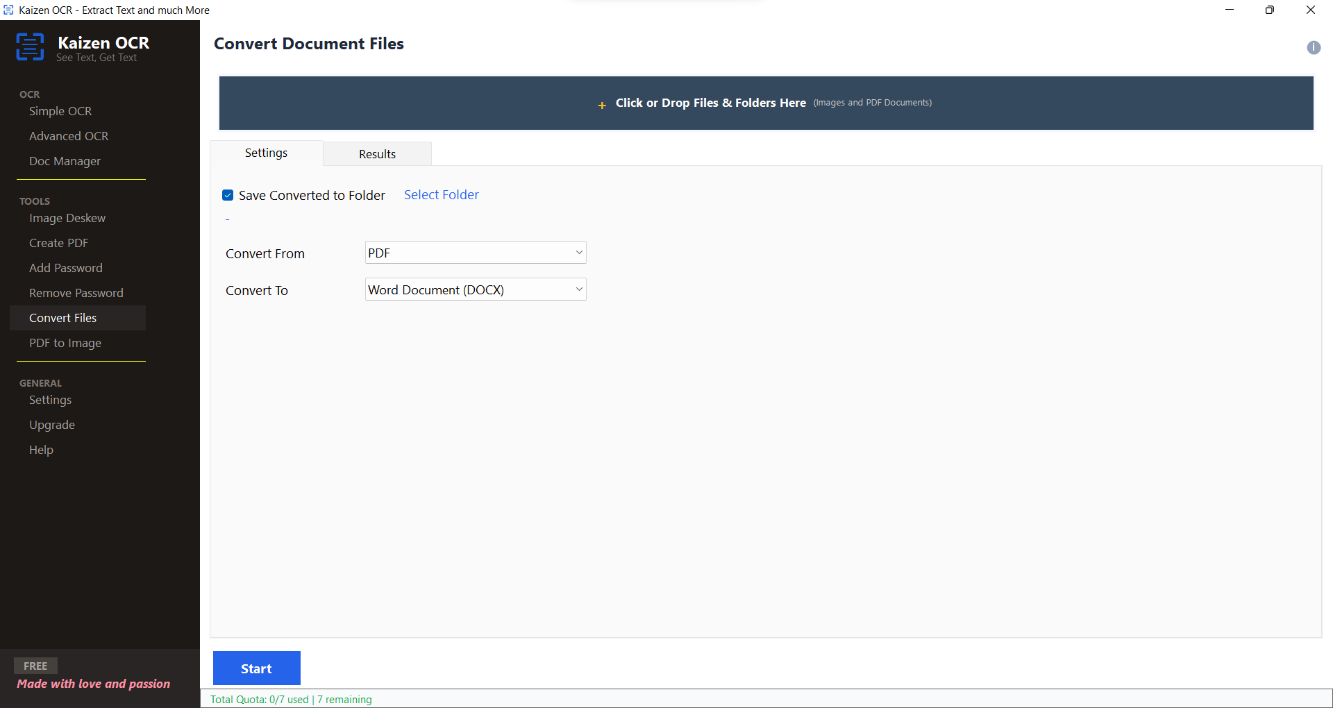 File Conversion Interface