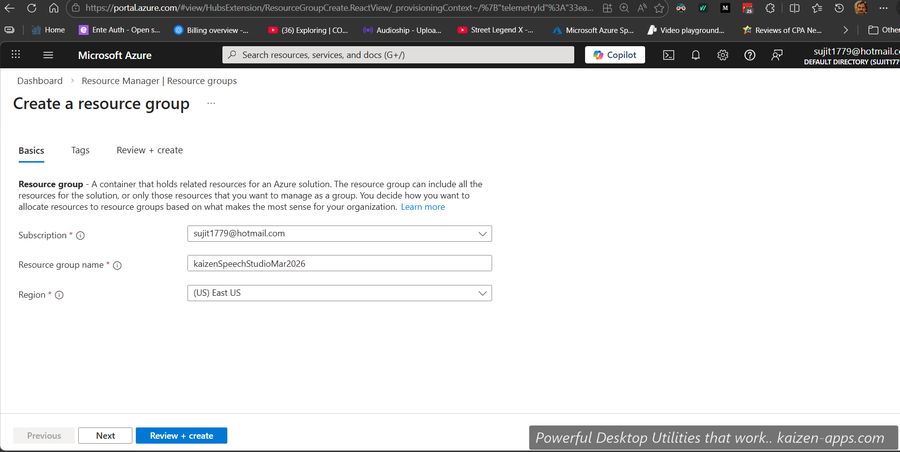 Create Resource Group