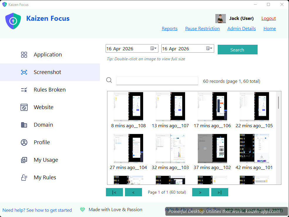 Kaizen Focus screenshot gallery