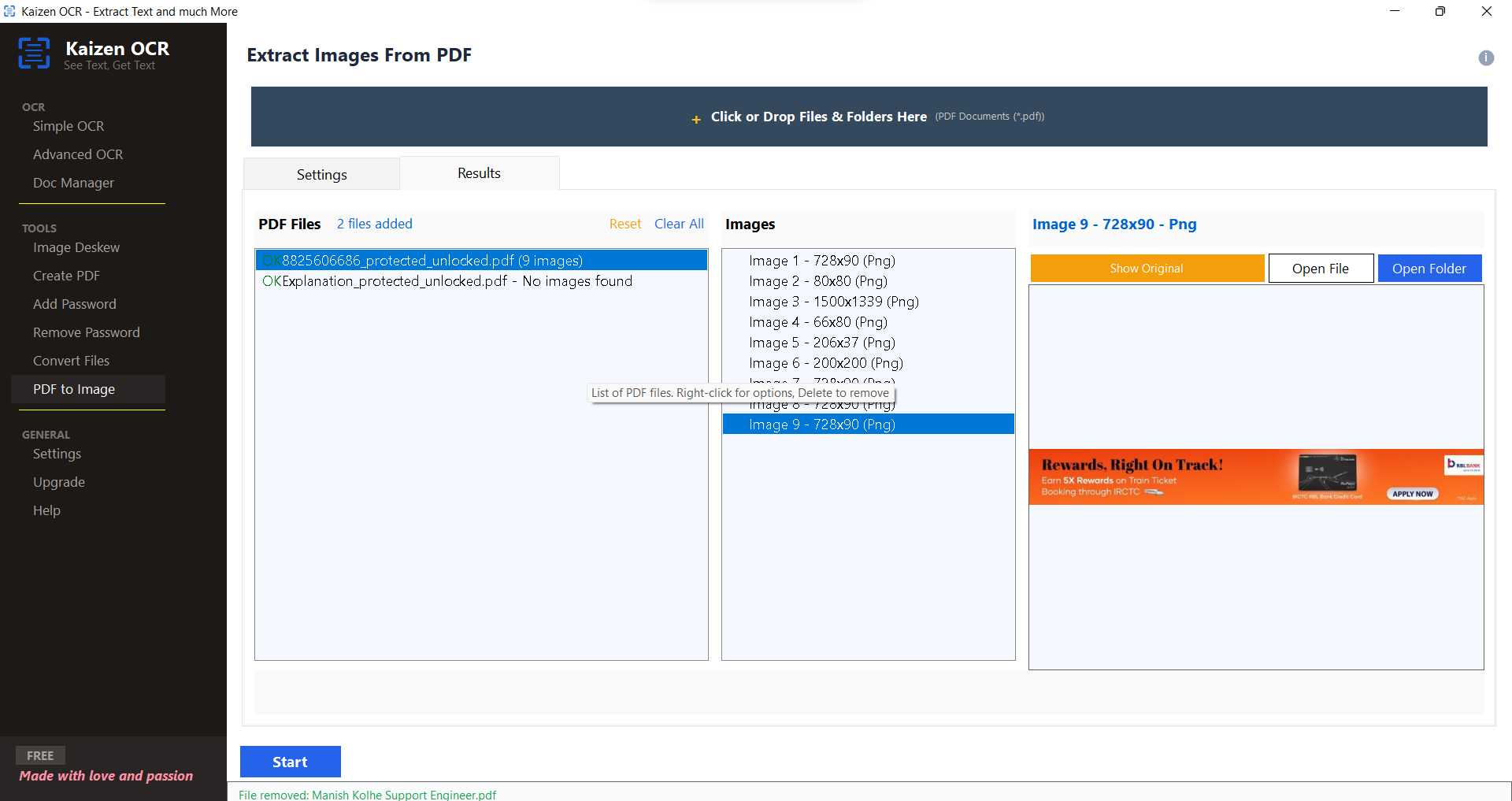 Convert PDF pages to images