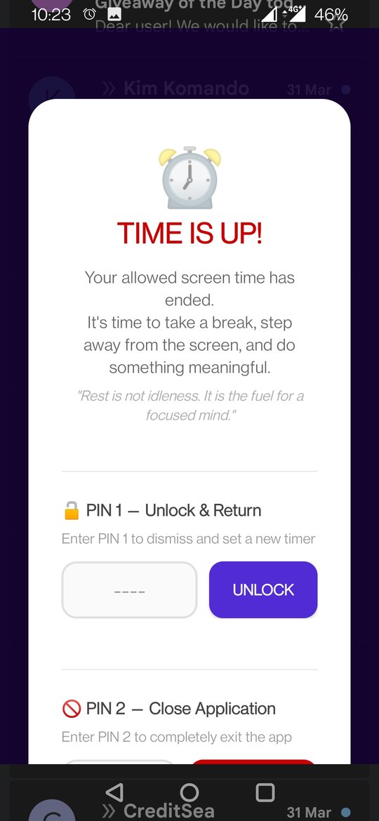 Time is up alert from Kaizen Timer