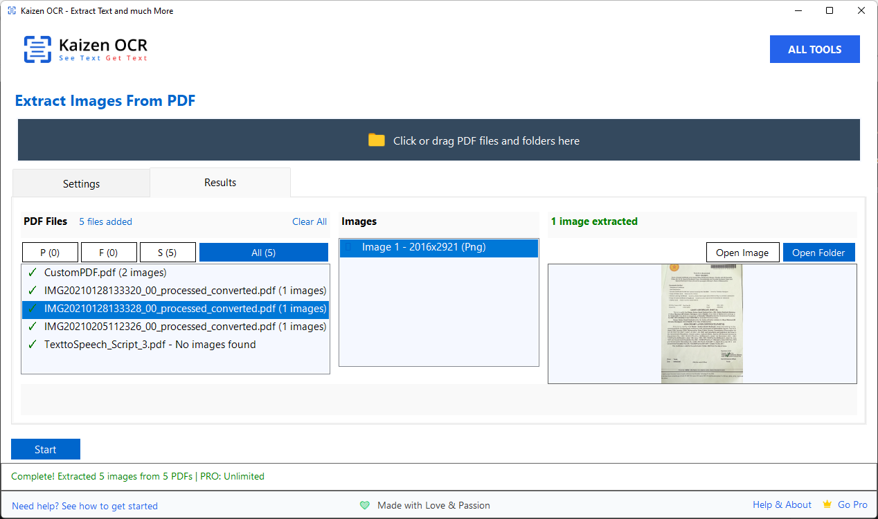 Extract Images from PDF