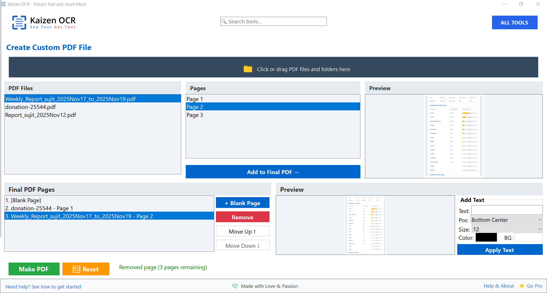 Merge Split Create PDF